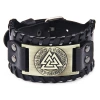 Amazon European and American simple wide cowhide stainless steel bracelet titanium steel punk men's genuine leather bracelet ring 1 Application Scenario
